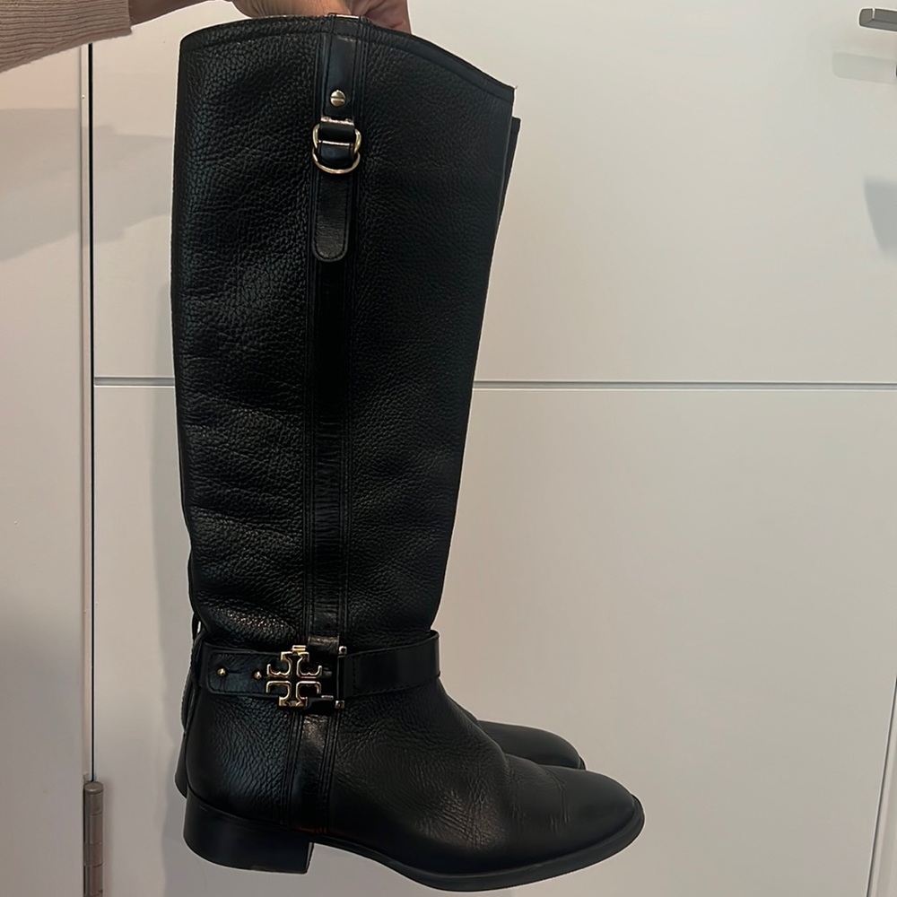 Tory Burch Elina 30mm Riding Boot Black